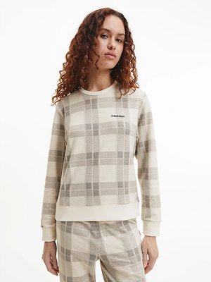 Holiday pyžamová mikina – Calvin Klein Underwear, Béžová barva Ženy