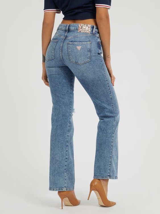 Sexy Straight jeany – GUESS, Modrá barva Ženy