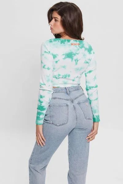 Banksy Bunny triko – GUESS, Bílá, Zelená barva Ženy