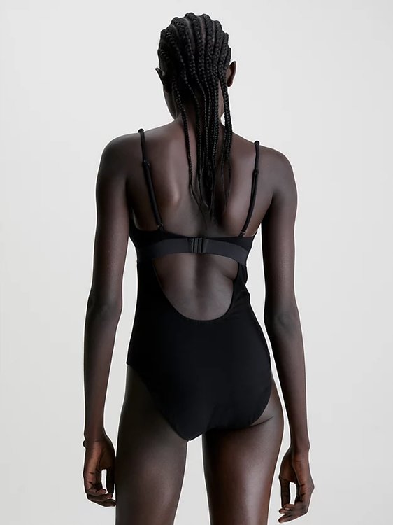 Módní KW0KW02137-BEH plavky PLUNGE ONE PIECE, 2023