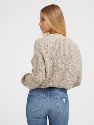 Melanie svetr – GUESS, Hnědá barva Ženy