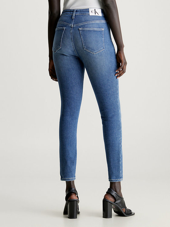 Módní High Rise Super Skinny jeans, Modrá barva, 2024