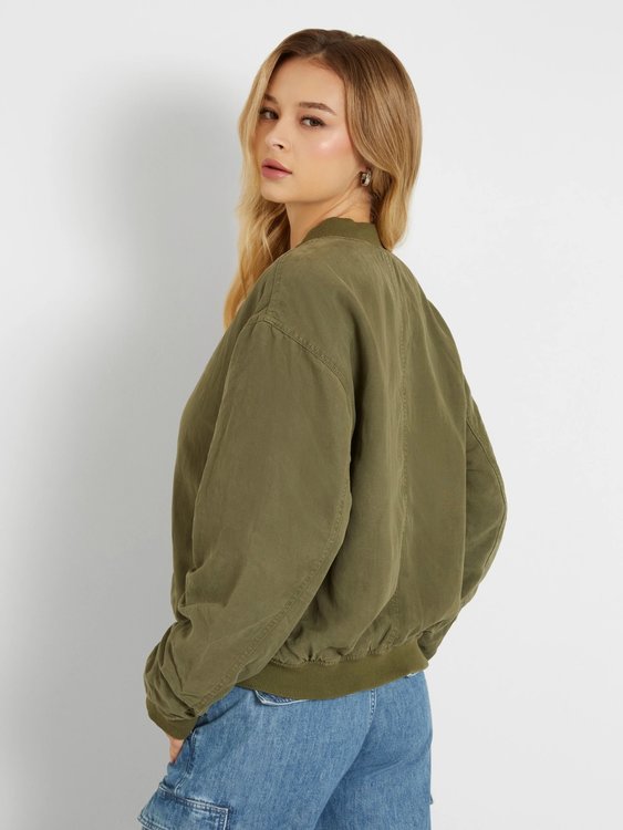 Odessa Flight bomber – GUESS, Zelená barva Ženy