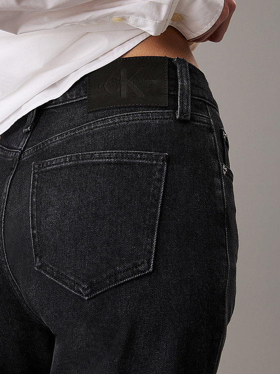 Módní Authentic Boot jeans, Černá barva, 2024