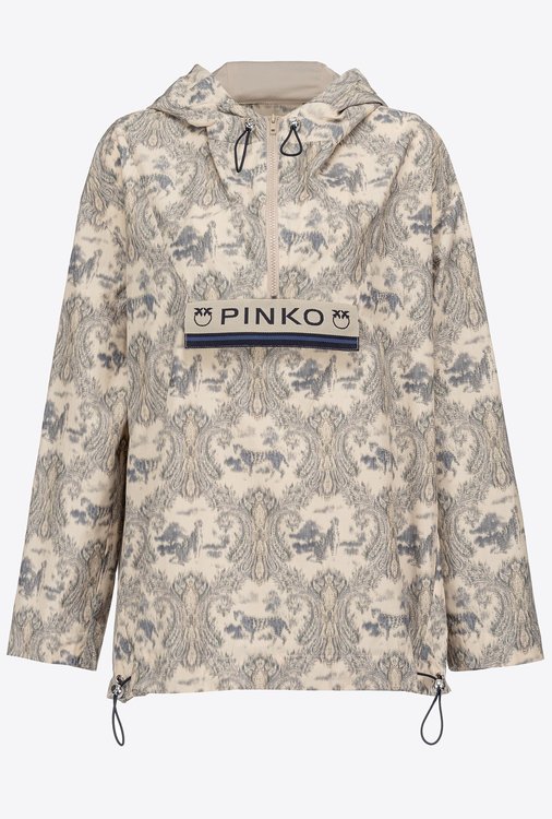 Pinko – Castrovillari bunda, Bílá, Modrá barva