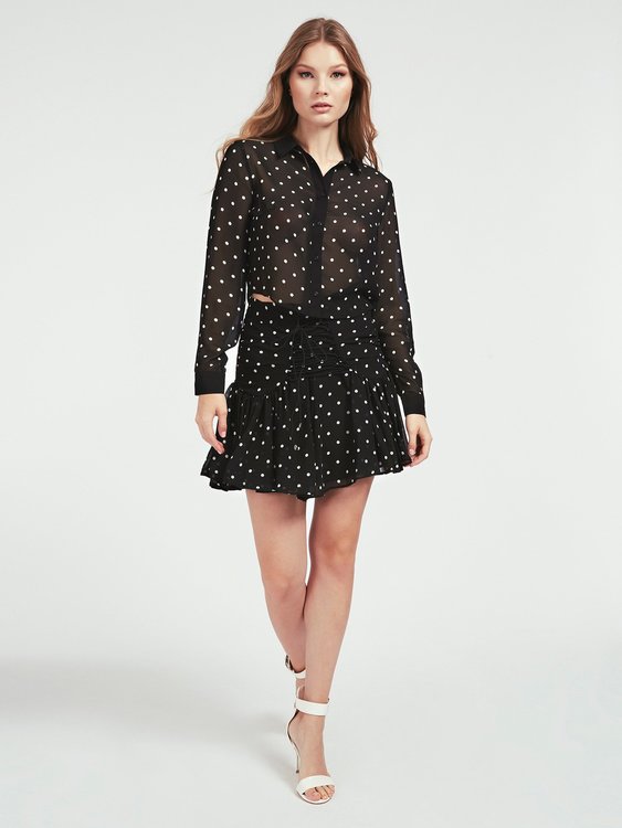 Lubia sukně – Guess, Bílá, Černá barva Ženy, Ženy