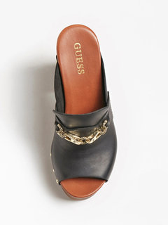 Luxusní Clara sandály, Černá, Hnědá barva, 37, 38