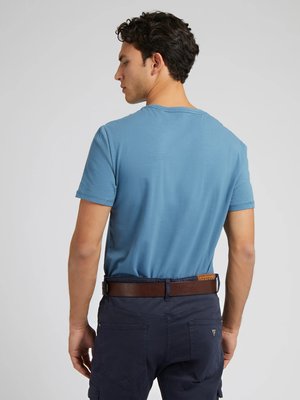 Jasin tričko – Guess, Modrá barva Muži