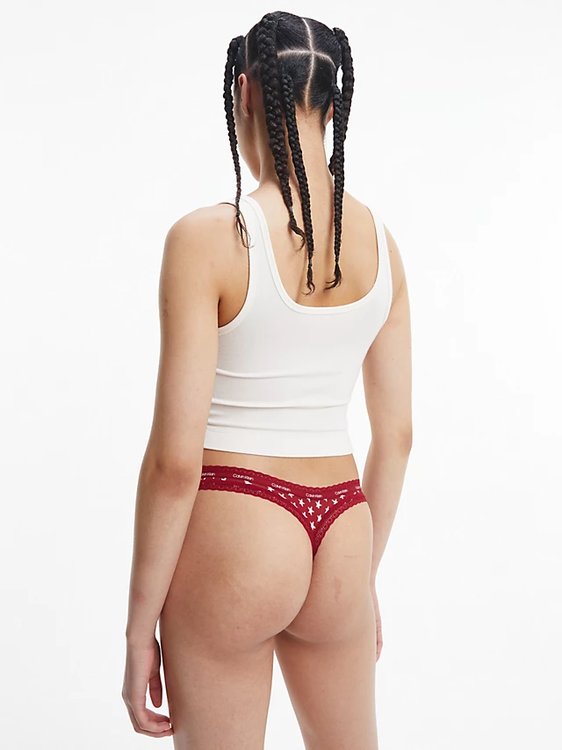 Bottom's Up Refresh tanga 3ks Červená, Hnědá barva Ženy