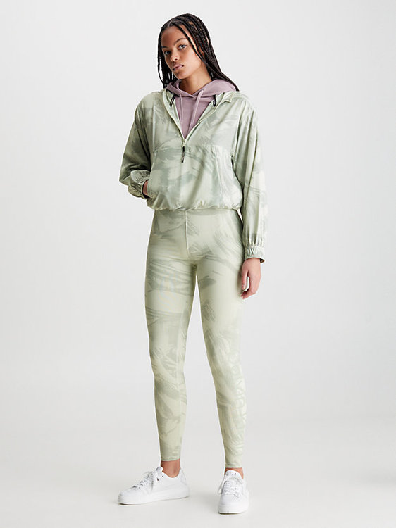 Módní Anorak větrovka, Zelená barva, 2023