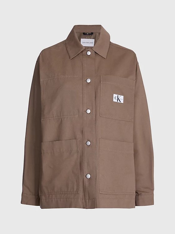 Badge Utility košile Hnědá barva Ženy