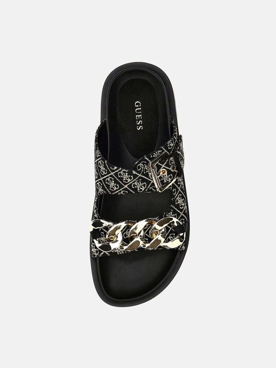 Luxusní Fatema pantofle, Černá barva