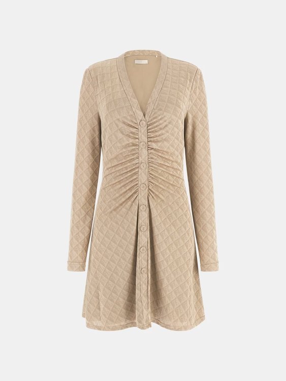 Crystal šaty Béžová barva Ženy