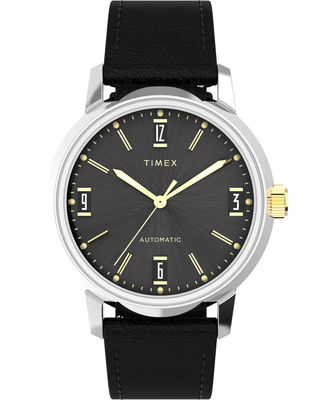 TIMEX – Marlin hodinky, Černá, Stříbrná barva