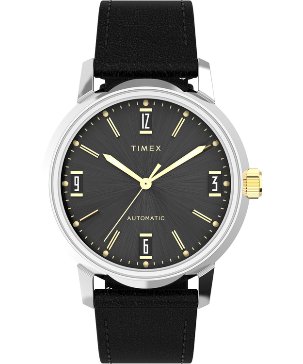 TIMEX – Marlin hodinky, Černá, Stříbrná barva
