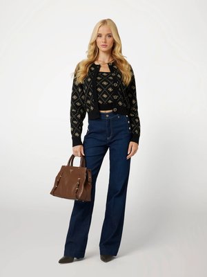 Sarah 4G svetr propínací – GUESS, Černá barva Ženy