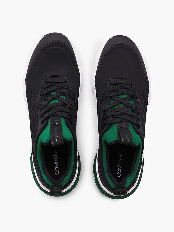 Low top tenisky Černá, Zelená barva Muži