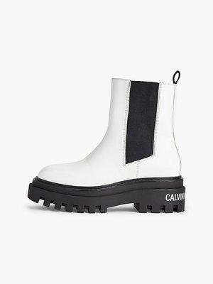 Krátké kozačky na platformě – Calvin Klein Jeans, Bílá barva Ženy, Ženy