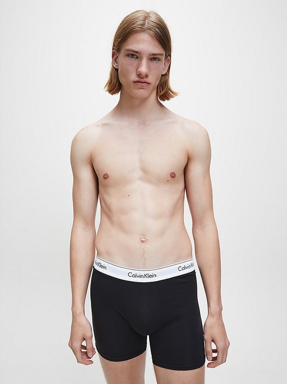 Modern Cotton boxerky 2ks Černá, Šedá barva Muži