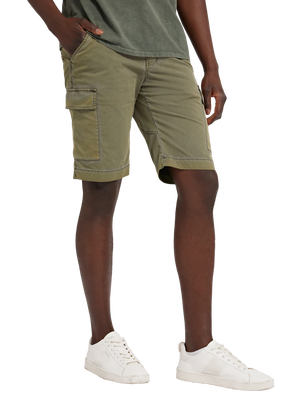Guess – Cargo kraťasy, Khaki, Zelená barva