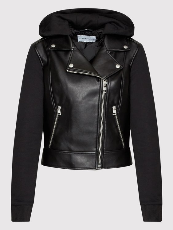 Luxusní Faux Leather bunda, Černá barva, XS, S, M, L