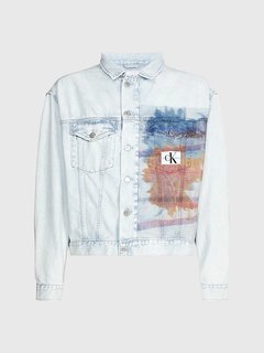 Boxy Oversized Denim bunda Modrá barva Muži