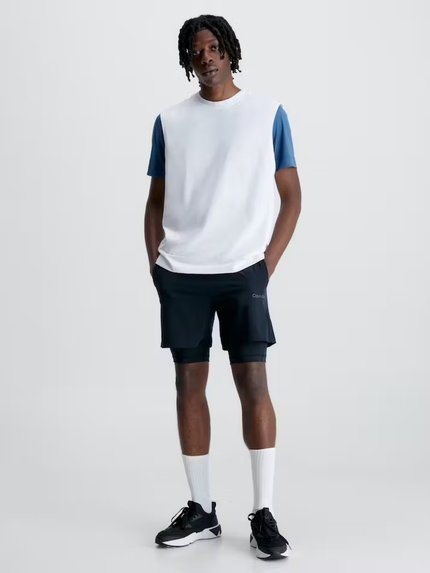 Módní Woven šortky, Černá barva, 2023