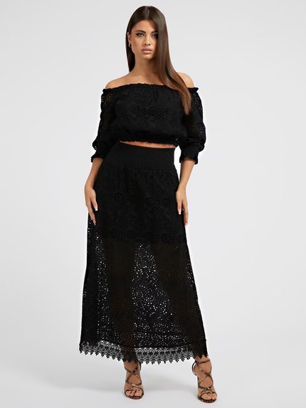 Módní Rafa top, Černá barva, 2023