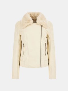 Luxusní New Olivia bunda, Krémová barva, XS, S, M, L, XL