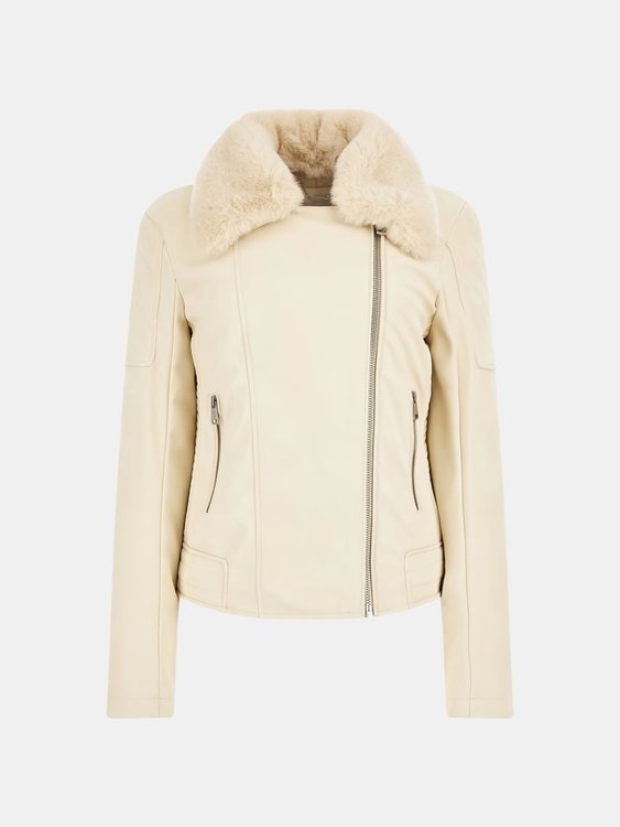 Luxusní New Olivia bunda, Krémová barva, XS, S, M, L, XL