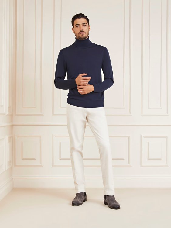 Módní Merino Essential svetr, Navy barva, 2023