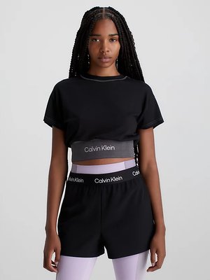 Calvin Klein Performance – Cropped Gym triko, Černá barva
