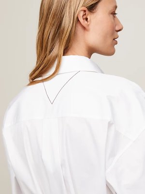 Tommy Hilfiger – Pleated Relaxed Mini šaty, Bílá barva