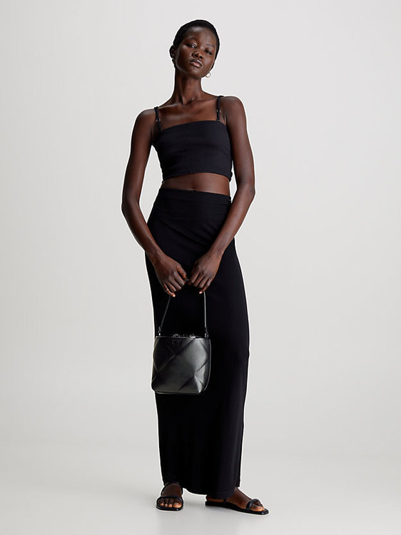 Módní Quilted 2-In-1 crossbody, Černá barva, 2024