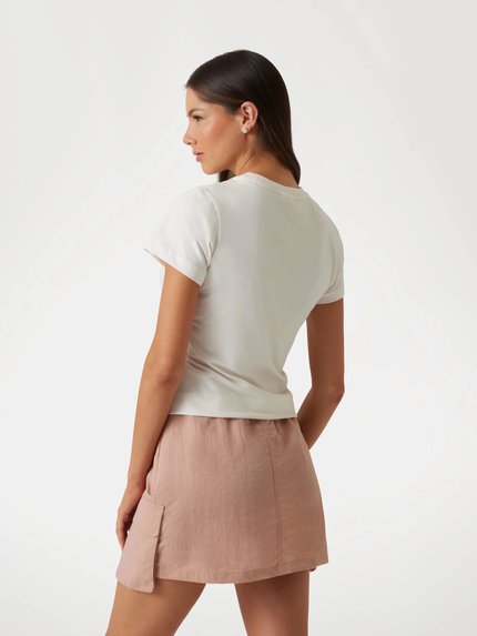 Módní Julia Rhinestone triko, Bílá barva, 2025