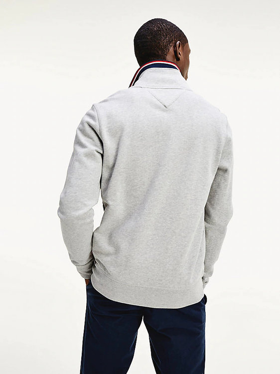 TH Mikina Intarsia – Tommy Hilfiger, Šedá barva Muži