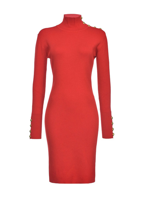 Pinko – Cuba šaty, Červená barva