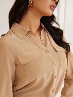 Luxusní Essence košile, Béžová barva, XS, S, M, L, XL