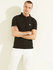 Guess – Washed polo tričko, Černá barva