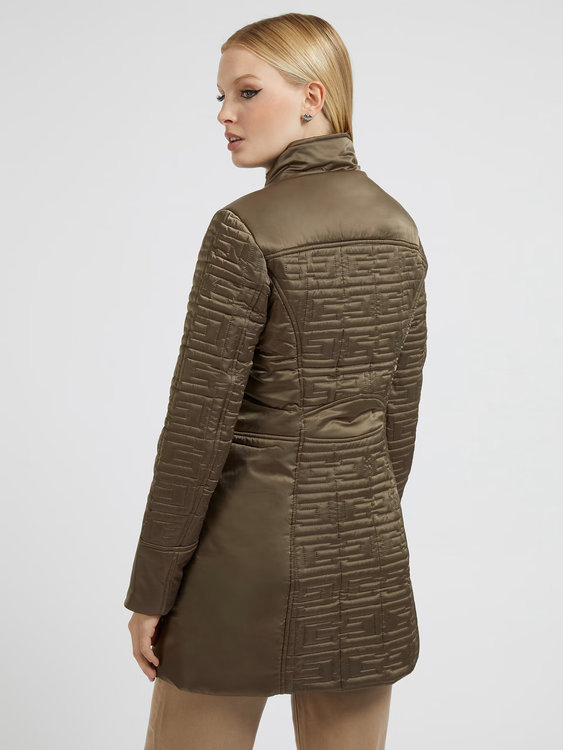 Marine bunda – GUESS, Hnědá, Khaki barva Ženy