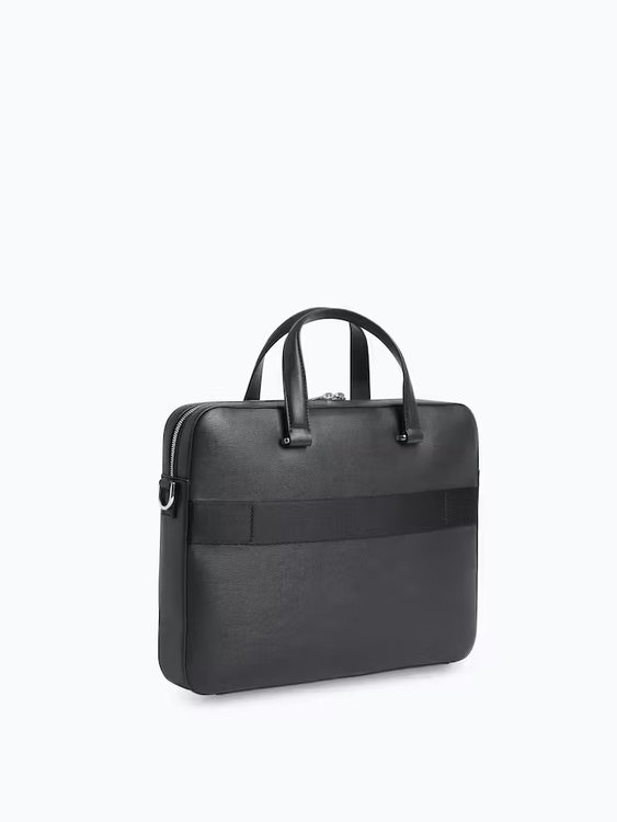 Módní Median Slim taška na notebook, Černá barva, 2023