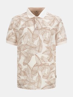 Luxusní Leaves Polo triko, Béžová barva, XL