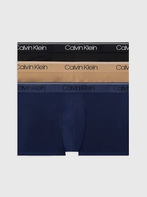 Calvin Klein Underwear – Micro Stretch boxery, Béžová, Černá, Modrá barva