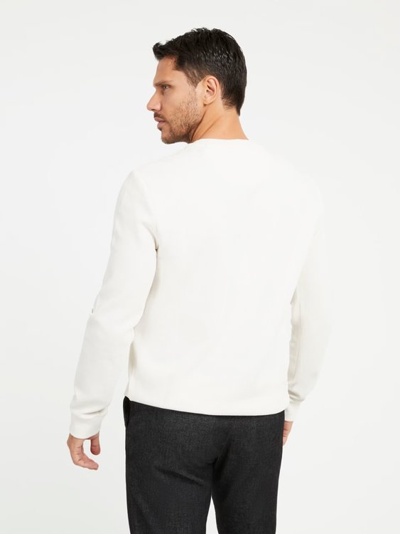 New Tech Stretch mikina – GUESS, Bílá barva Muži