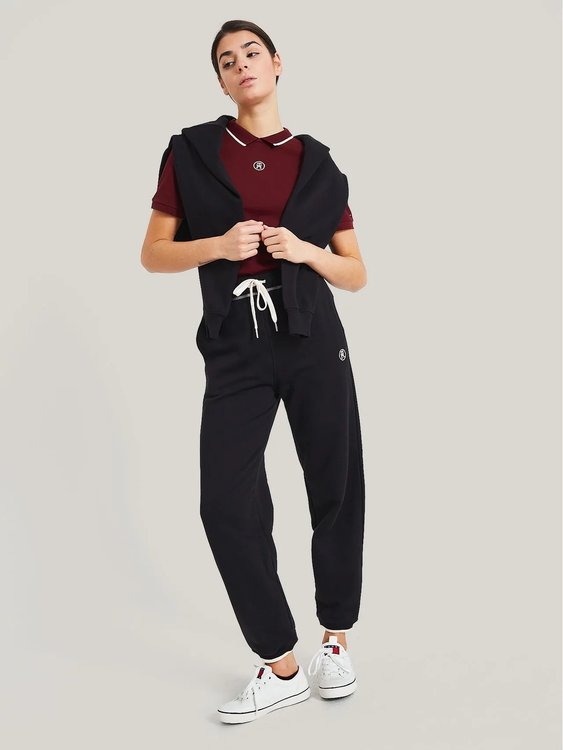 Logo Monogram tepláky – Tommy Hilfiger, Černá barva Ženy