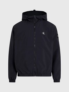 Relaxed Hooded Nylon větrovka Černá barva Muži