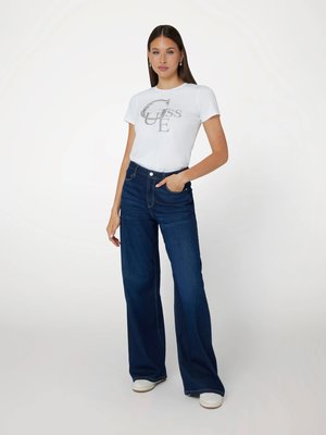 Studs front logo triko – GUESS, Bílá barva Ženy