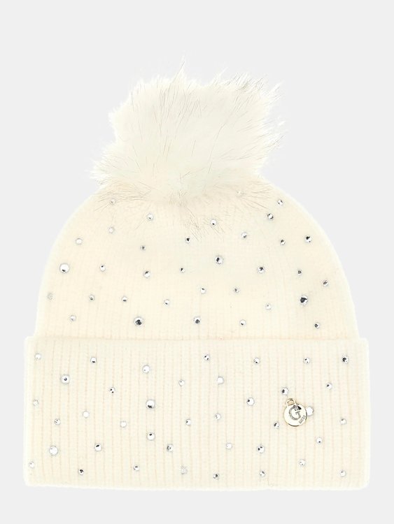 GUESS – Beanie čepice, Bílá barva