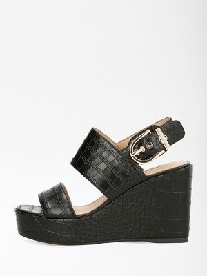 FL6NOLPEL04-BLACK KLÍNOVÉ SANDÁLY