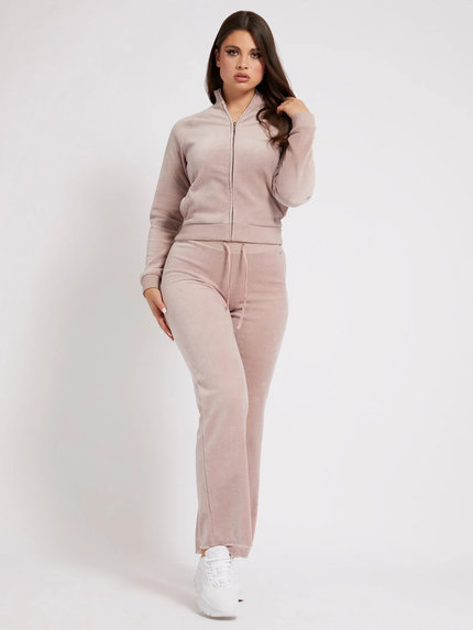 Guess, Růžová barva G-charm logo tepláky